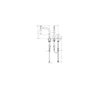 Robinet de cuisine encastré avec douchette Metris Select M71 2 jets aspect acier inox