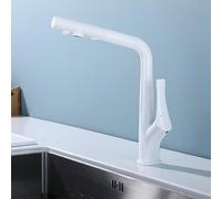 Robinet de Cuisine Extensible à 2 Modes pivotants, Robinet à Osmose de Cuisine, mitigeur à Levier Unique, Robinet de Cuisine à 3 Voies pour Filtre à Eau, Chrome (Couleur : Weißs)