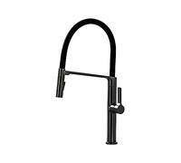 Robinet De Cuisine Extractible Conception D'aspiration Magnétique Mitigeur Froid Et Chaud Double Contrôle Haut Gamme D'évier Rotatif DéBit D'Eau Stable(Matte Black)