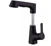 Robinet De Cuisine Extractible En Laiton Avec Fixation Magnétique, Mitigeur D'évier Monotrou For Salle Bain Moderne(Cromo)