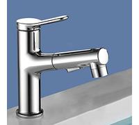 Robinet de cuisine extractible - Mitigeur de lavabo à levier unique avec 3 modes de pulvérisation pour évier de salle de bain et de cuisine - Robinet finition chromée pour un nettoyage facile et une