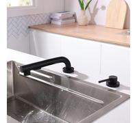 Robinet de Cuisine extractible Noir - Mitigeur d'évier Rabattable pour Camping-Car, Levier Unique pour éviers cachés, Gain de Place Robinet de Cuisine élégant