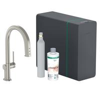 Robinet De Cuisine Filtrant Hansgrohe Aqittura M93 Inox Brossé