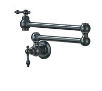 Robinet de cuisine flexible, robinet d'évier mural en laiton à trou unique, bec pivotant, bras oscillant extensible, parfait pour le remplissage de casseroles et facile à utiliser dans les cuisines