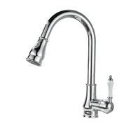 Robinet de Cuisine français en cuivre Anti-éclaboussures, Robinet d'évier Chaud Froid, galvanisation Double Mode élégant pour Les Cuisines, Installation Facile, qualité
