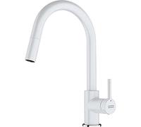 Robinet de cuisine - FRANKE - LINA - Blanc polaire - Céramique - Bec extractible