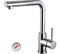 robinet de cuisine Fukana stile chromé , basse pression, avec douchette