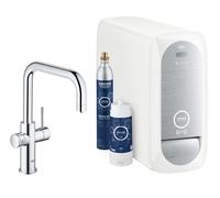 Robinet de cuisine Grohe filtrant Blue Home avec Kit de démarrage bec U Chromé 31456001