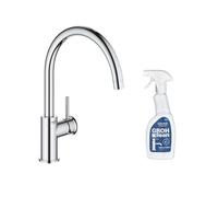 Robinet de cuisine Start Classic Quickfix chromé + nettoyant GrohClean