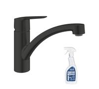 Robinet de cuisine GROHE Start noir mat + nettoyant GrohClean