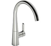 robinet de cuisine Hansa Hansadesigno 51382283 fonctionnement à piles, pivotante , projection 200 mm, chromé