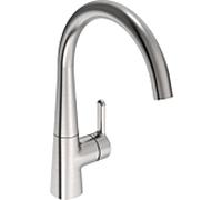 HANSA HANSAdesigno/-STYLE Robinet de cuisine, montage au sol, saillie 219mm, 5101228380, Couleur: Acier brossé