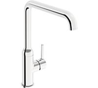HANSA HANSAVANTIS Style Robinet de cuisine, basse pression, saillie 255mm, bec orientable, 54221107, Couleur: chrome