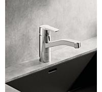 Robinet de cuisine HANSAPOLO Eco Hansa 514822930006 6 l/min, bec pivotant, saillie 215 mm, chromé