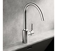 Robinet de cuisine HANSAVANTIS 52211167 chromé commande latérale, basse pression, saillie 247 mm, Hansa