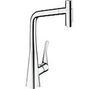 hansgrohe Metris Select Robinet de cuisine M71 73820000 avec douchette extractible, 2 jets, chromé