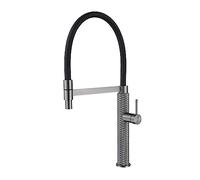 Robinet De Cuisine Haut Gamme Lumière Design Luxe Monotrou Mitigeur Rétractable Froid Et Chaud Double Contrôle Évier DéBit D'Eau Stable(Brushed Grey)