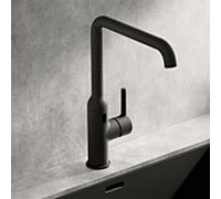 Robinet de cuisine hybride Hansa VANTIS Style 5421220933, alimentation hybride/secteur/Bluetooth, saillie 255 mm, noir mat