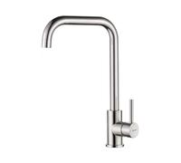 Ibergrif M22105A - Mitigeur Évier avec Bec Haut, Robinet de Cuisine, Nickel Brossé, Gris