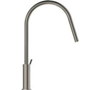 Robinet de cuisine IDEAL STANDARD Gusto rond gris orage Acier brossé