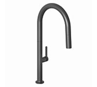 Robinet de cuisine Kludi AUREA 558526675 avec douchette extractible, noir mat profond