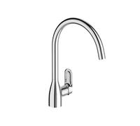 Jacob Delafon - Mitigeur d'Évier de Cuisine KUMIN - Bec Orientable - Butée Mi-Débit - Débit 10 L/min, économe - Hauteur sous bec 22,5 cm - Chrome - E99477-CP