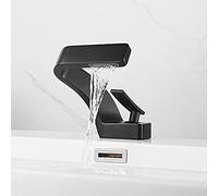 Robinet de cuisine, mélangeurs de comptoir, mitigeur monopoignée, robinets d'évier de salle de bain, mitigeur pour eau chaude et froide, robinets monotrou noirs montés sur plateau compatibles avec