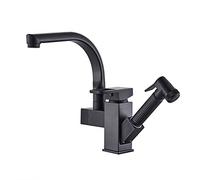 Robinet De Cuisine - Mitigeur Cuisine, Orientable 360° Douchette À 2 Sorties Eau Robinets D'évier Douchette Extractible, Froid & Chaud Disponible, Avec Valve En Céramique, Acier Inoxydable Chrome