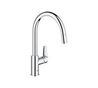 GROHE Robinet de cuisine Start Edge 30550000 – Mitigeur mono, mousseur extractible, 360°, chromé