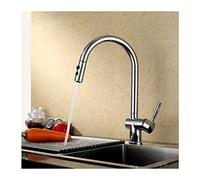 Robinet de cuisine moderne à tirette de qualité commerciale, mitigeur d'évier à poignée unique, robinet d'eau chaude et froide, noir mat, économique et élégant