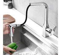 Robinet de cuisine moderne à tirette - Mélangeur d'évier réglable en laiton avec eau chaude et froide design multifonctionnel pour une utilisation facile, mise à niveau parfaite de la cuisine