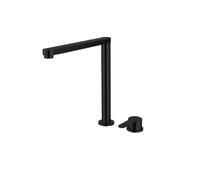 Robinet de cuisine moderne en acier inoxydable 304 noir - Design pliable caché, robinet mélangeur d'eau chaude et froide pour cuisines contemporaines, durable et élégant