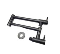 Robinet de cuisine mural à double interrupteur, finition or brossé, bec rabattable, robinet d'eau froide simple, rallonge d'évier, remplissage casserole pour Cuisine et Restaurant(Black)