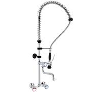 Robinet de cuisine mural avec bec et douchette, hauteur 101 cm - Hendi 810293