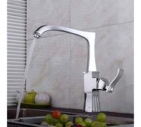 Robinet de Cuisine Noir Rotatif à 360 ° en Acier Inoxydable pour évier de Cuisine, mitigeur, Robinet d'évier de Cuisine, Robinet de Cuisine Rotatif, chromé (Chrome)