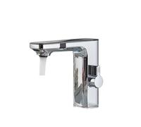 Robinet de cuisine pistolet pistolet gris Smart Sensor Basin robinet, écran numérique Écran de mélange de mélangeur d'eau froide chaude, vanité robinet sans touche compatible avec le bassin de la