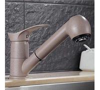 Robinet de cuisine pivotant à 360° - Économie d'eau - Mélangeur d'évier poli - Construction en laiton mat - Finition noire mate - Robinet de cuisine élégant pour maisons modernes
