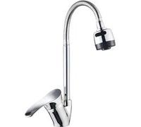 Avizar Robinet de Cuisine Pivotant avec Bec Flexible Finition Chromée Argent
