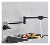 Robinet de cuisine pliable à montage mural doré brossé, eau froide simple, bec rotatif levier unique, 9 types (CB)(Oil Rubbed Bronze B)