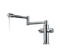 Robinet de cuisine pliable avec rallonge for remplissage de casseroles, eau chaude et froide, mitigeur d'évier. Avec contrôle de flux