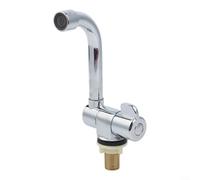 Robinet de cuisine pliable en laiton pour camping-car - Rotatif à 360 degrés - Filetage G1/2 pour camping-car, van, yacht, bateau, évier - Finition chromée - Économie d'espace pour une installation