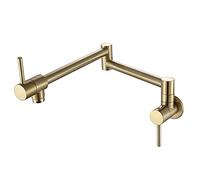 Robinet de Cuisine Pliable et Extensible avec Bras pivotant à Double Articulation, Un Seul Robinet d'eau Froide pour Un Gain de Place, Un Design Moderne et Pratique dans Les Petites Cuisines