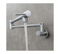 Robinet de cuisine pliable, Robinet de cuisine pliable en laiton, remplisseur casseroles, fixation murale, bec pivotant et, multicolore(Chrome Type a)