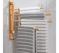 Robinet de cuisine poli avec porte-serviettes pivotant - Peut contenir 4 serviettes - Idéal pour la salle de bain ou la cuisine - Porte-serviettes polyvalent - Design élégant et fonctionnel