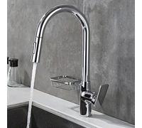 Robinet de cuisine pulvérisateur 2 modes de contrôle de l'eau chaude et froide robinet d'évier à poignée unique noir polyvalent accessoire d'évier de cuisine pour un nettoyage efficace et pratique