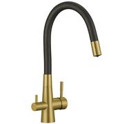 Robinet de cuisine RIVECO Laveo Gold avec bec flexible pour filtre à eau