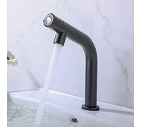 Robinet de Cuisine, Robinet de lavabo Froid Simple en Acier Inoxydable SUS304 Noir Mat, mélangeur Froid Simple, mélangeur de Cuisine à Grue, Noir Mat (Couleur : Noir Mat) (Noir Mat)