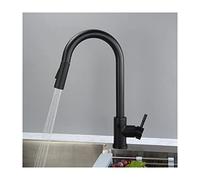 Robinet de cuisine sans contact avec pulvérisateur à poignée unique en acier inoxydable, installation facile, design moderne, économie d'eau, compatible avec évier standard