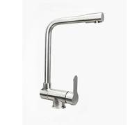 Robinet De Cuisine Sans Plomb, Mitigeur D'eau Chaude Et Froide Rabattable, Pivotant À 360°, Robinet D'évier For Fenêtre Basse, Poignée Unique(B)