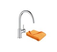 Robinet de cuisine Start Classic Quickfix chromé + microfibre